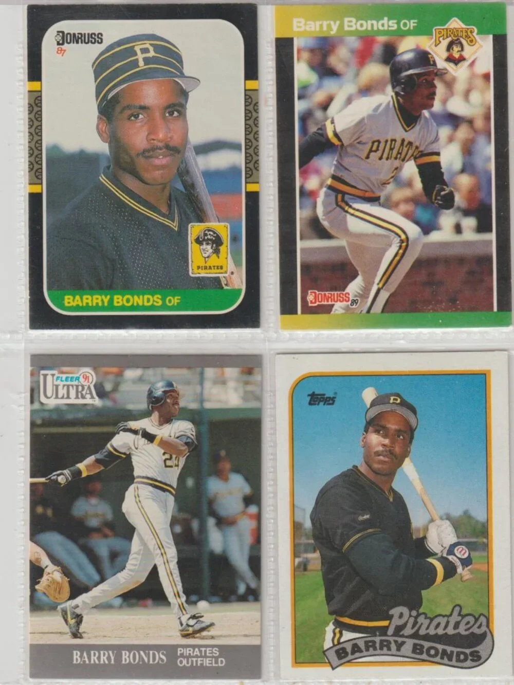 Barry Bonds 4 Card Lot – Rookie + Inserts/Base Mix #19
